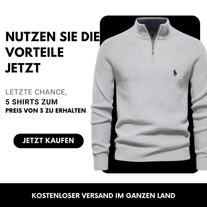 R&L Herren-Pullover mit Reißverschluss (RABATT)