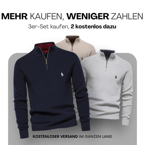 R&L Herren-Pullover mit Reißverschluss (RABATT)