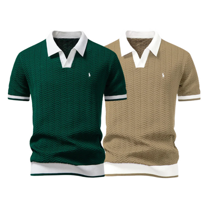 [KAUFEN SIE 1, BEKOMMEN SIE 2] Premium-Trikot-Poloshirt-Set (2er-Pack) von R&L