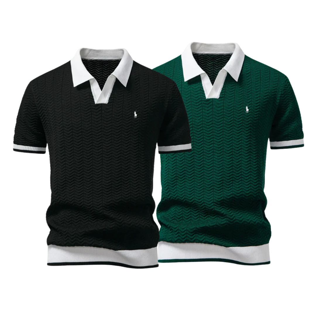 [KAUFEN SIE 1, BEKOMMEN SIE 2] Premium-Trikot-Poloshirt-Set (2er-Pack) von R&L