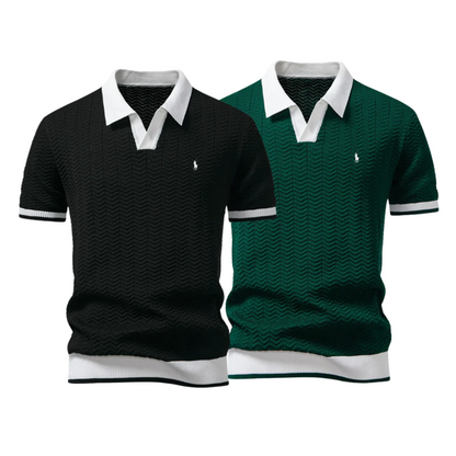 [KAUFEN SIE 1, BEKOMMEN SIE 2] Premium-Trikot-Poloshirt-Set (2er-Pack) von R&L